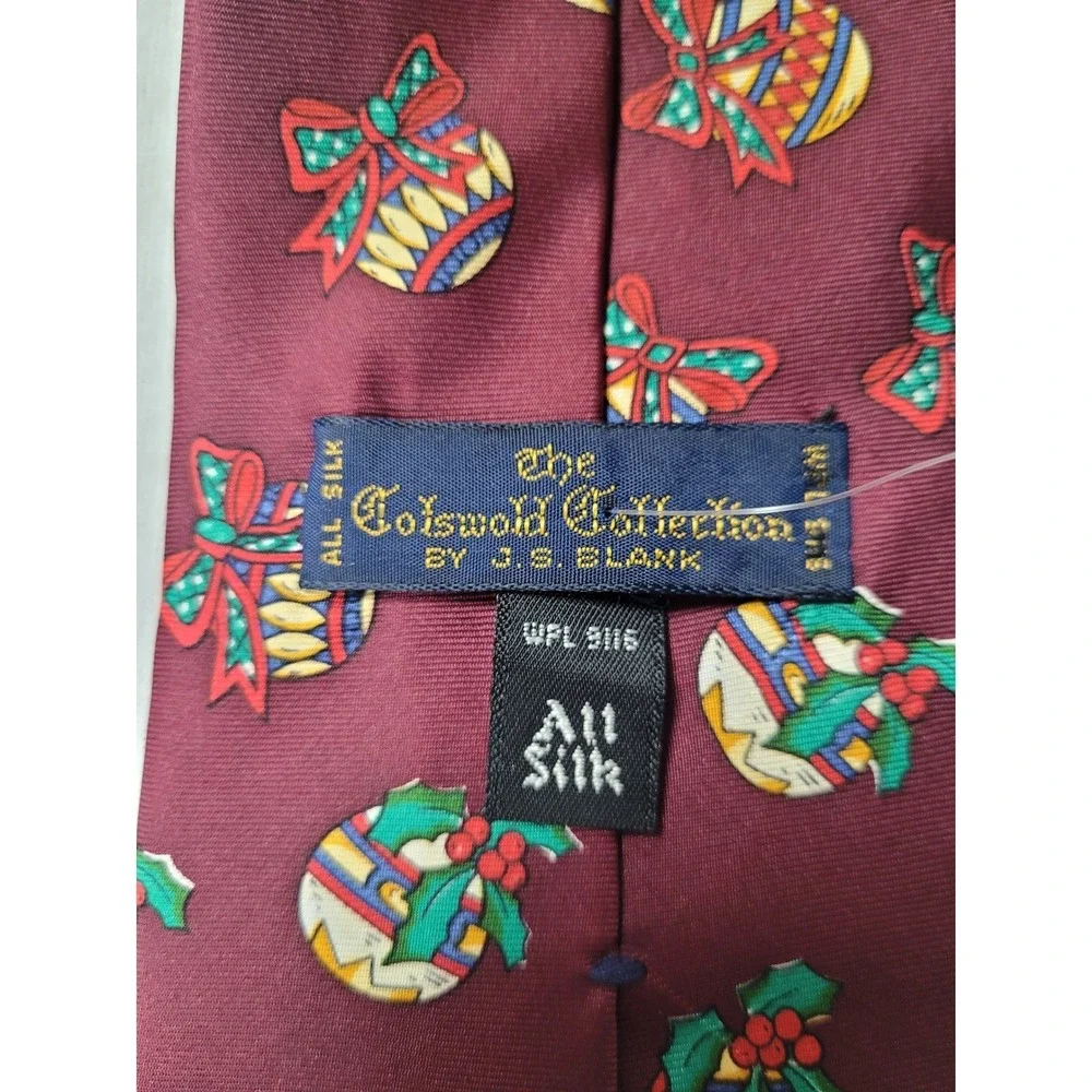 Christmas Necktie Ornament Bow‎ Holiday Cotswold Collection 100% Silk Tie